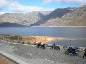 Bikes next to the dam